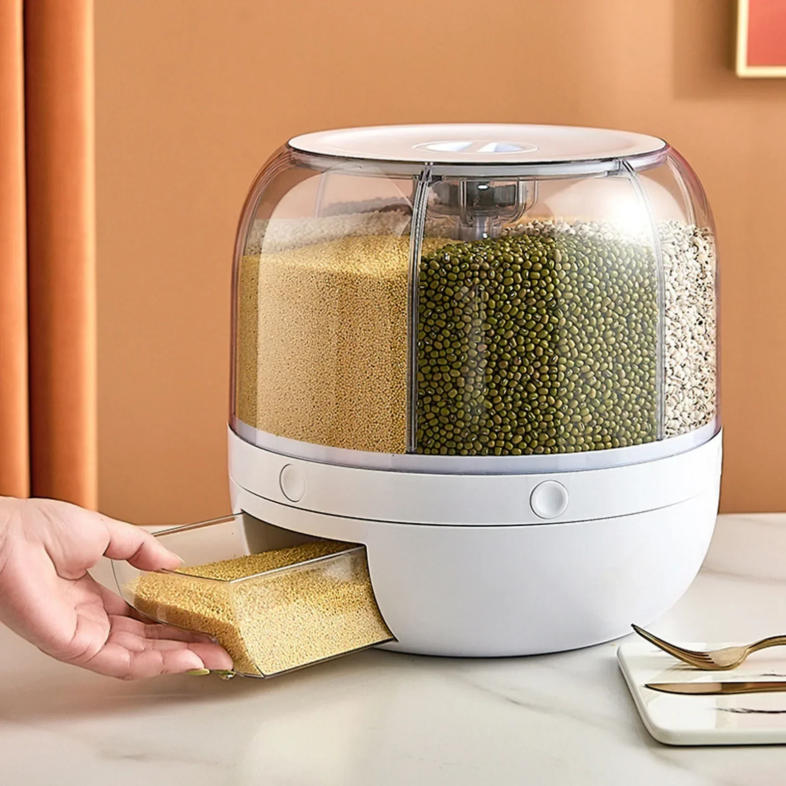 6 compartiments 360 °   Récipi - Kitchen Gadgets Organizer avis et prix