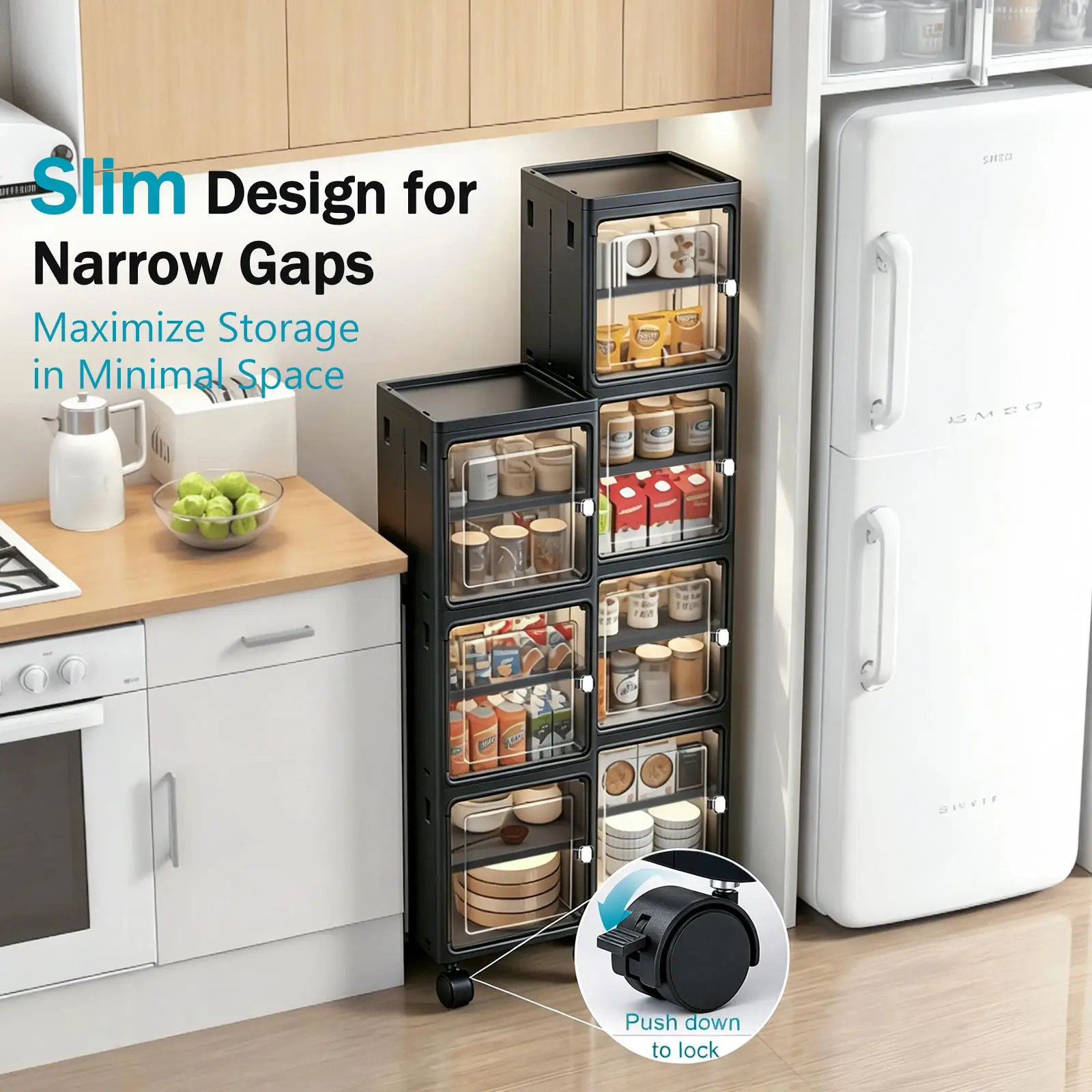 Armoire de rangement à roulett - Kitchen Gadgets Organizer avis et prix